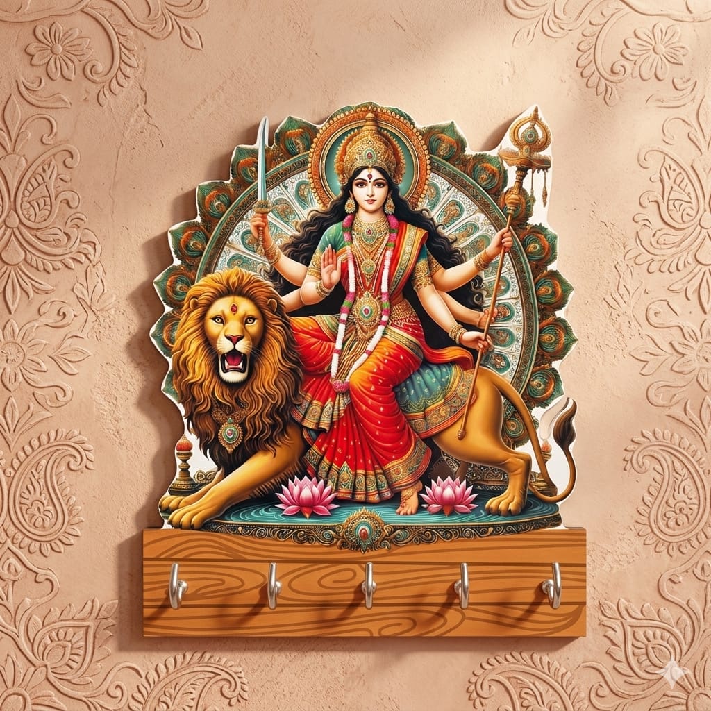WhatsApp Image 2026-03-02 at 3.11.08 PM Mahakali Maa Durga KeyHolder - 8mm With High Quality Print - Image 1