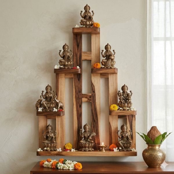 Temple Theme Ashta Lakshmi  Peetam Pooja Stand